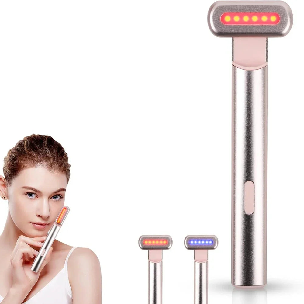 LED Ansiktsmassageapparat Röd Ljusterapi Enhet