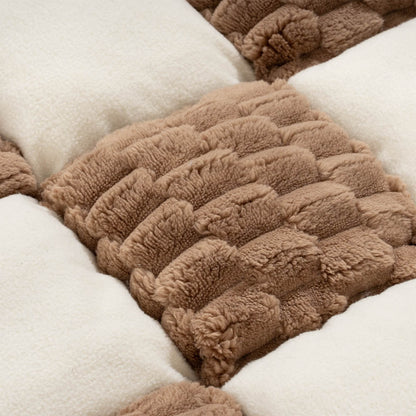 Rutigt Mysigt Soffaskydd Hundmatta Mjuk Fleece Anti Halk