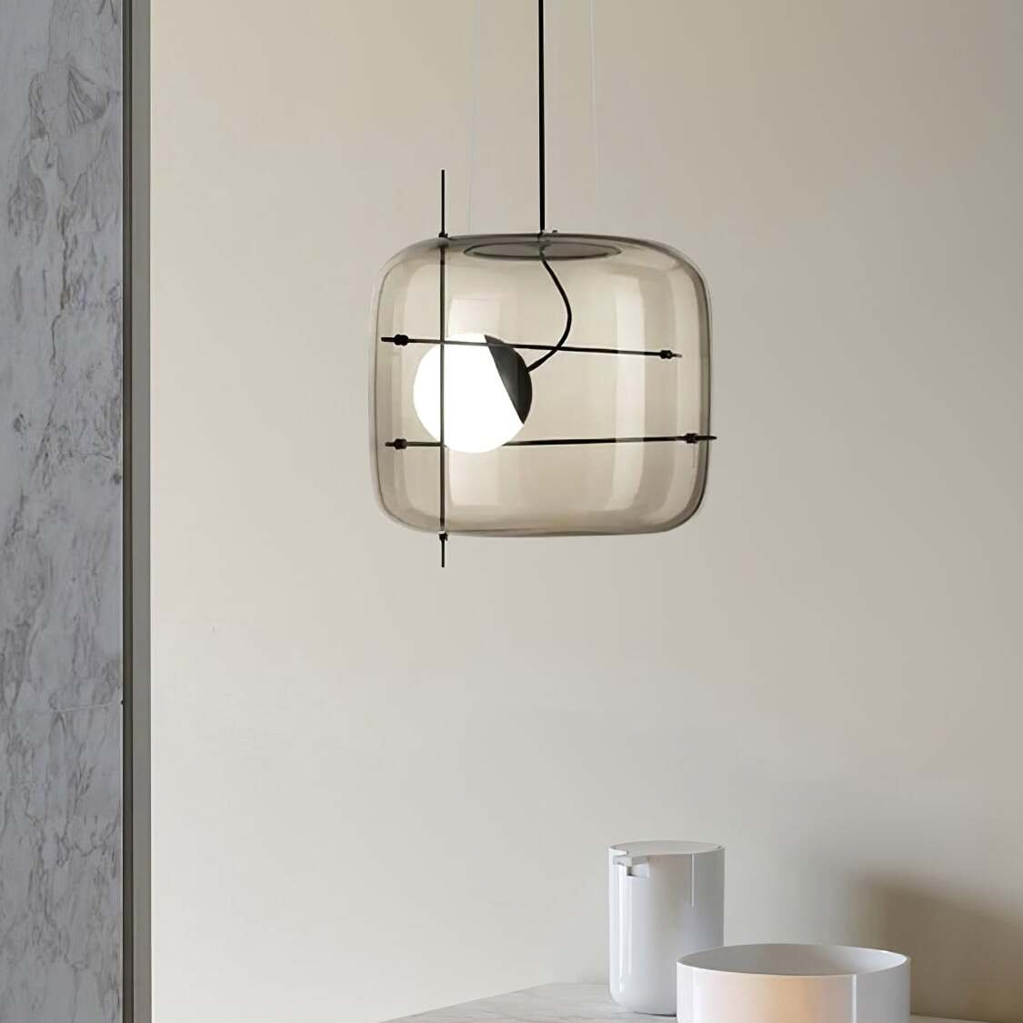 Plot glas taklampa