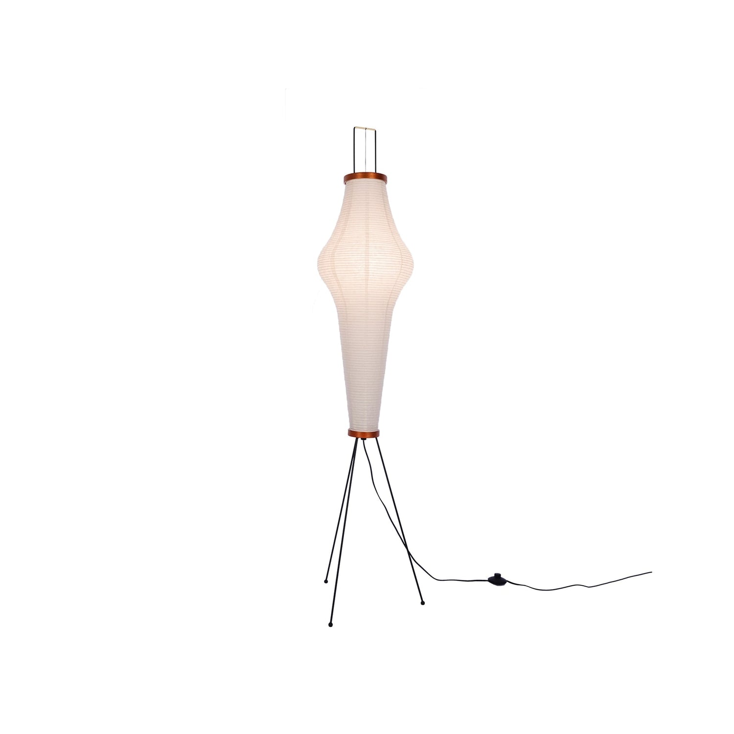 Lunora Haze | Skulptural golvlampa i rispapper i Japandi-stil
