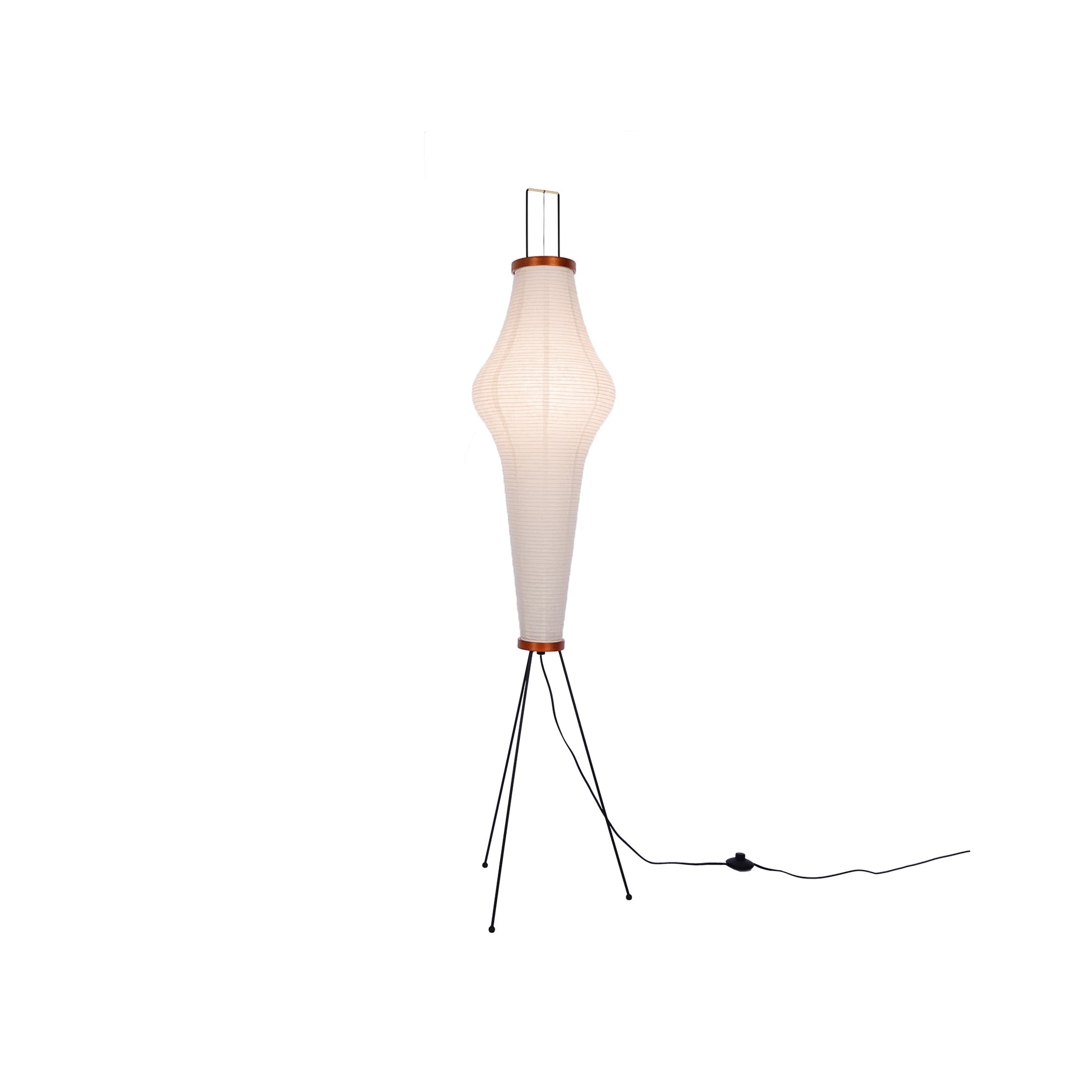 Lunora Haze | Skulptural golvlampa i rispapper i Japandi-stil