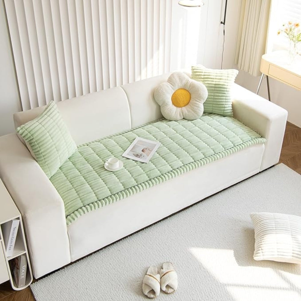 Plush Fållade Kanter Sofföverdrag