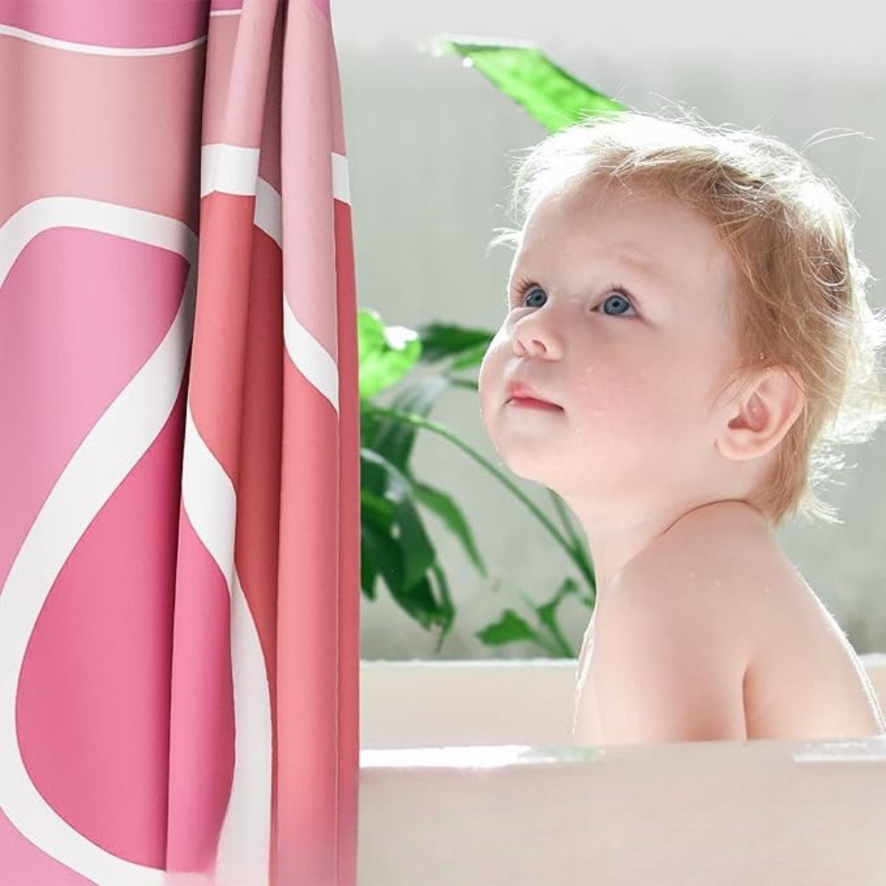 Poppie Klar Rosa Duschdraperi