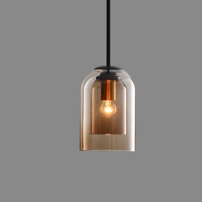 Mica Mid-Century Hänglampa med Dubbel Glas