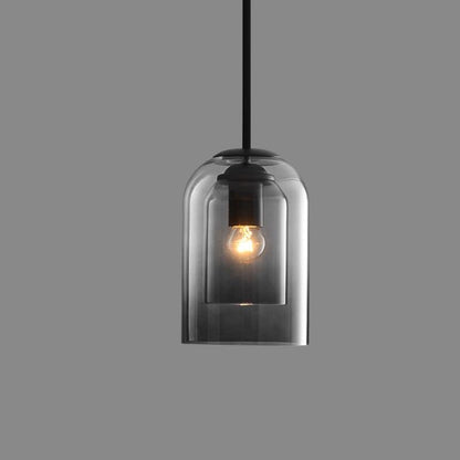 Mica Mid-Century Hänglampa med Dubbel Glas