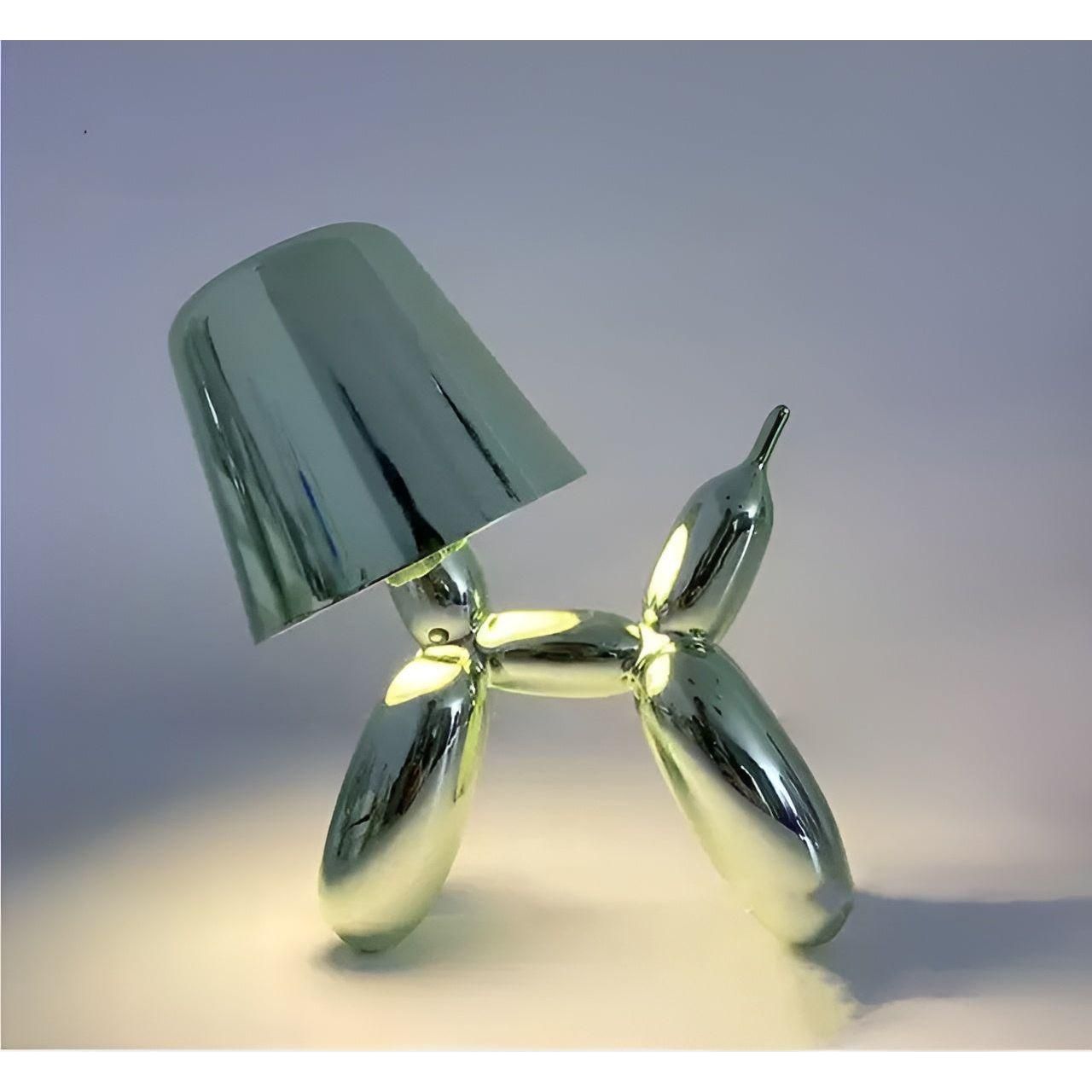 Pawsitive Glow: Kreativ elektropläterad hundlampa för det trendiga hemmet eller kontoret