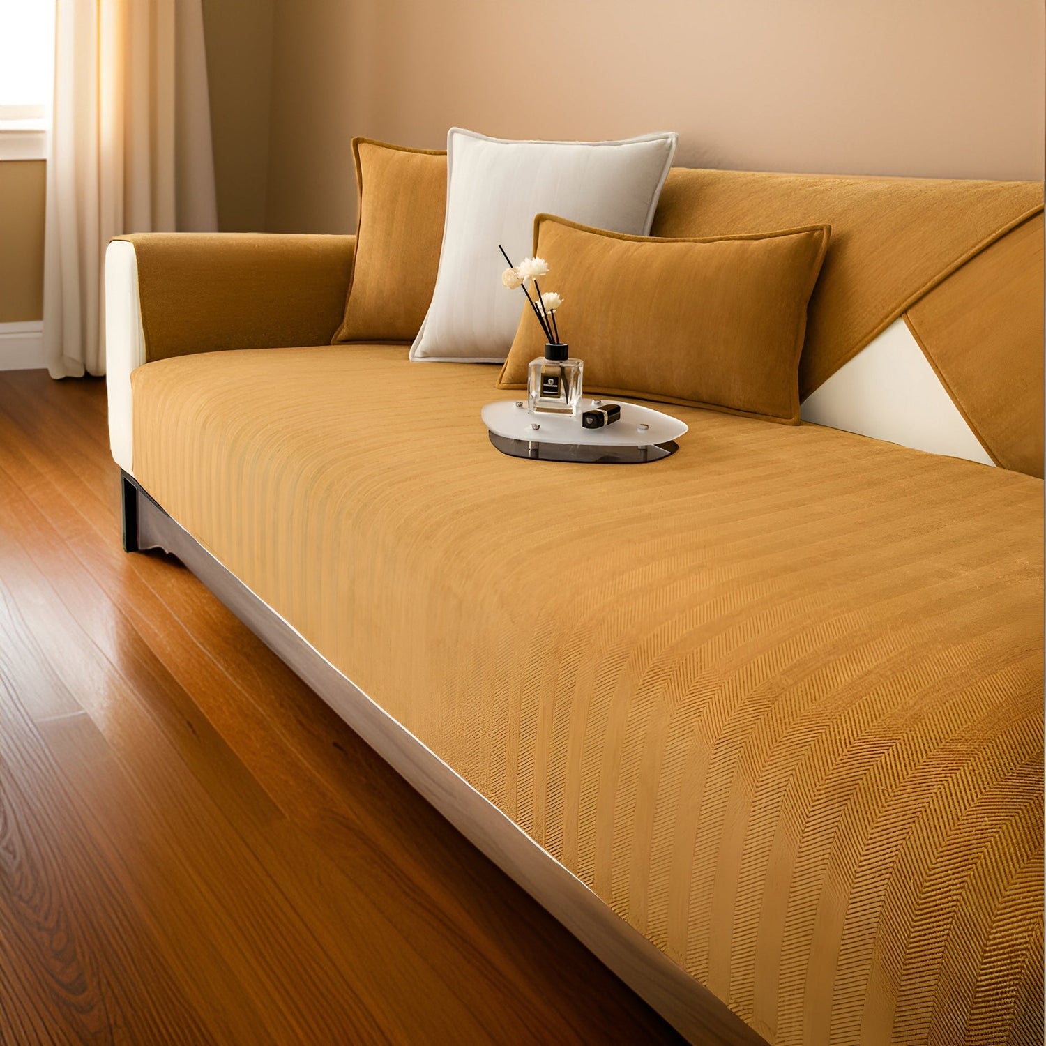 Premium SofaCover – Elastisk, halkfri soffskydd för en fräsch, stilren look