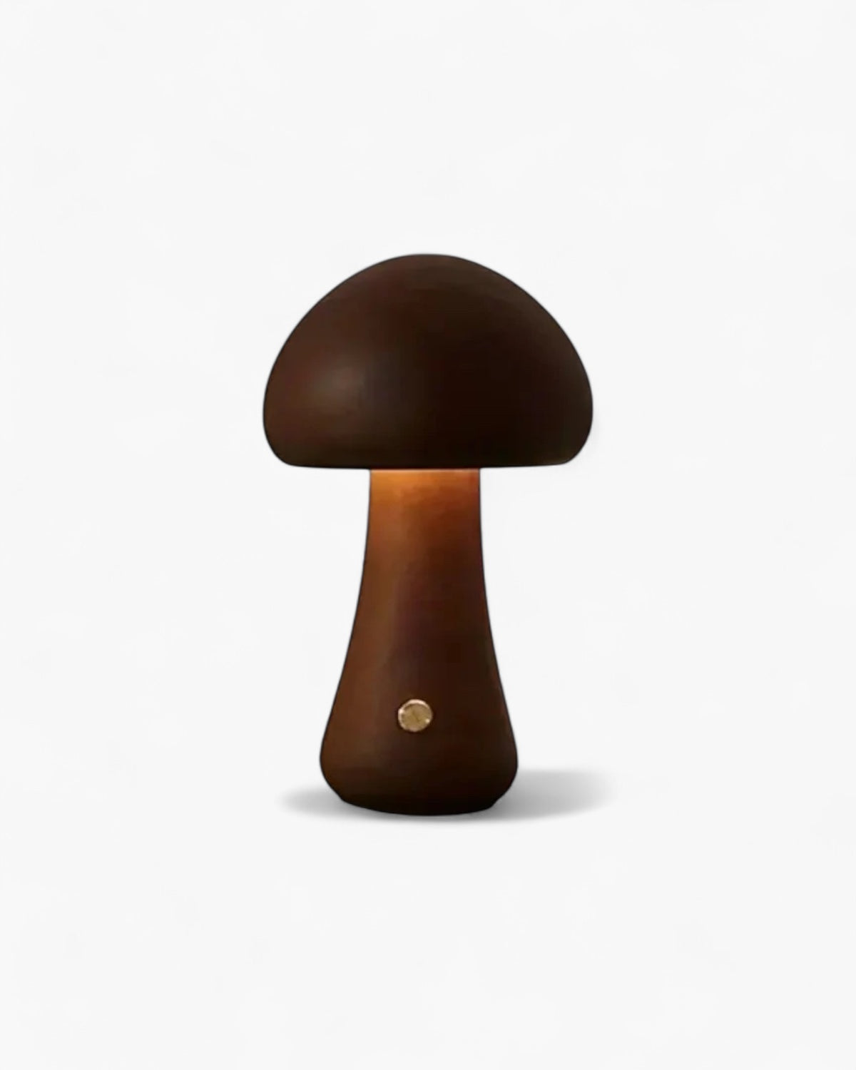 Carvallo Mushroom Glow – Träbordslampa med Organisk Form och Varm Atmosfär