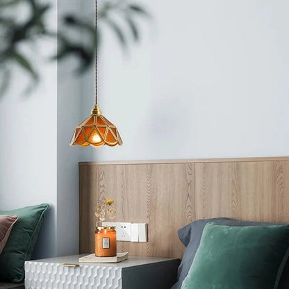 Klassisk Glasmålning Taklampa