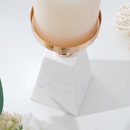 Pyramid Guld Marmor Ljushållare