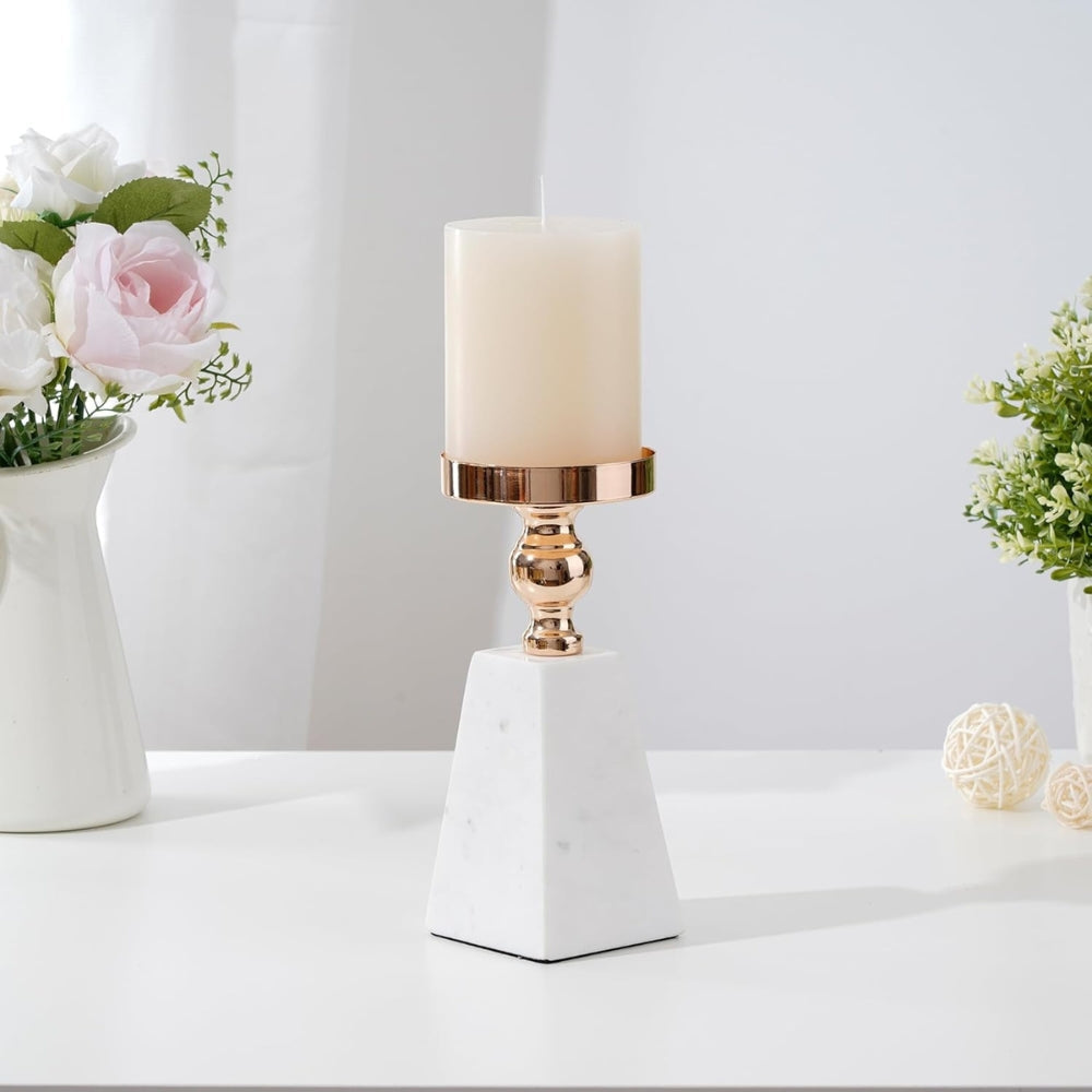 Pyramid Guld Marmor Ljushållare