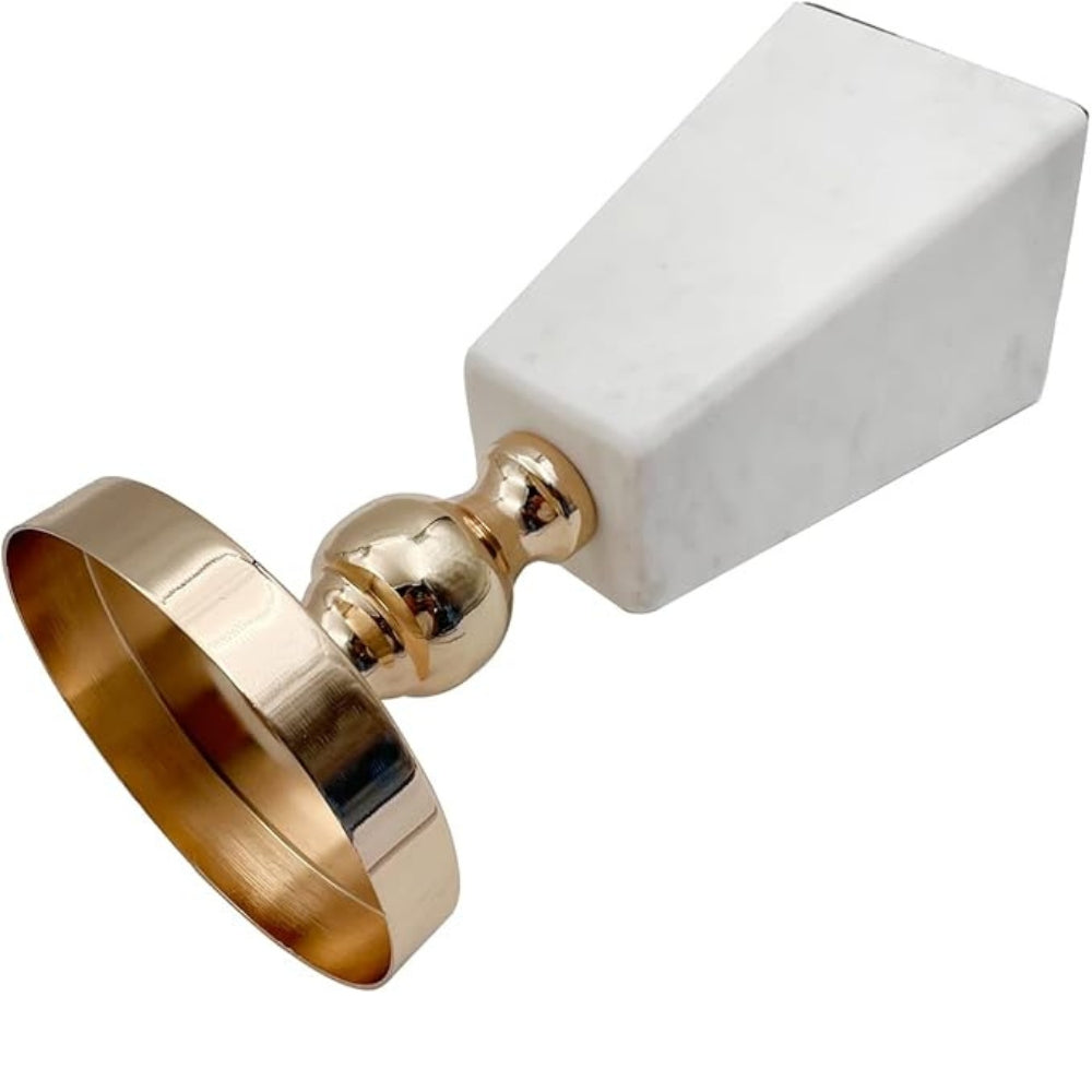 Pyramid Guld Marmor Ljushållare