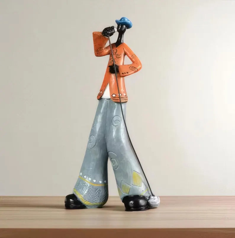Väggkonst Resin Jazzmusiker Skulptur