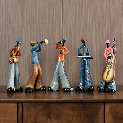 Väggkonst Resin Jazzmusiker Skulptur