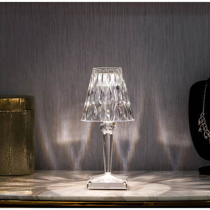 Diamond Glow - Trådlös USB Crystal Shine Nattdukslampan