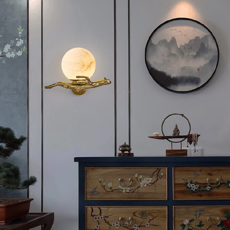 MarbleGlow – Modern LED Vägglampa med Marmorlook för Vardagsrum och Sovrum