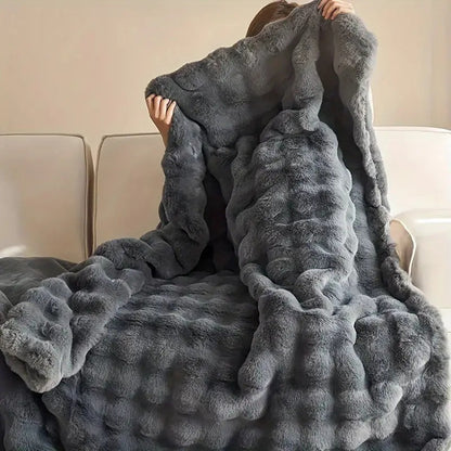 Faux Fur Kastpläd Mjuk Lyxdesign