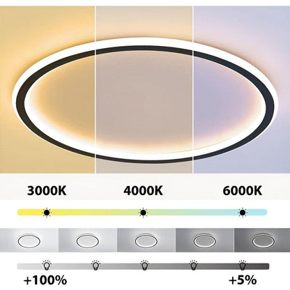 Rund LED-taklampa – Varmvitt ljus för en mysig atmosfär i vardagsrummet