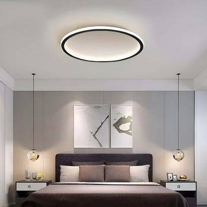 Rund LED-taklampa – Varmvitt ljus för en mysig atmosfär i vardagsrummet