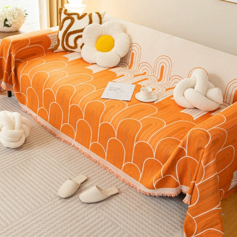 Regnbågsbågar Chenille Sofföverdrag