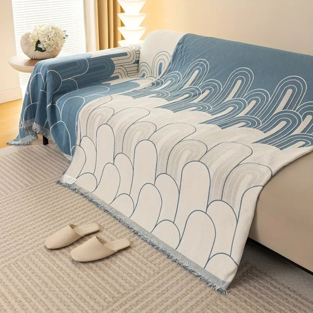 Regnbågsbågar Chenille Sofföverdrag