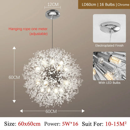 Raku Kristallkrona – Lyxig LED-belysning för modern elegans