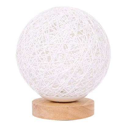 RattanSphere - Rotan Bal Bordslampa
