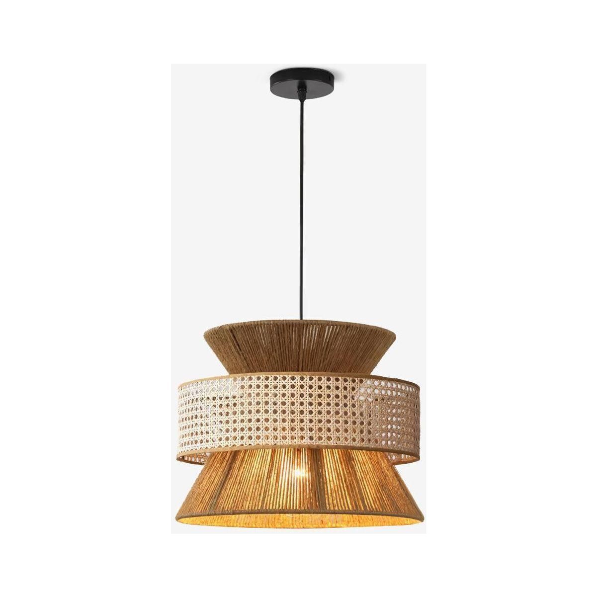 BambooLuxe Light - Italiensk bambus rattan hänglampa