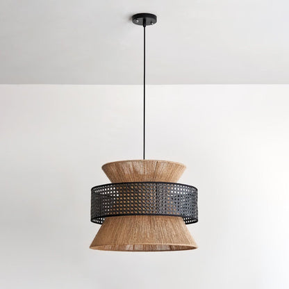 BambooLuxe Light - Italiensk bambus rattan hänglampa