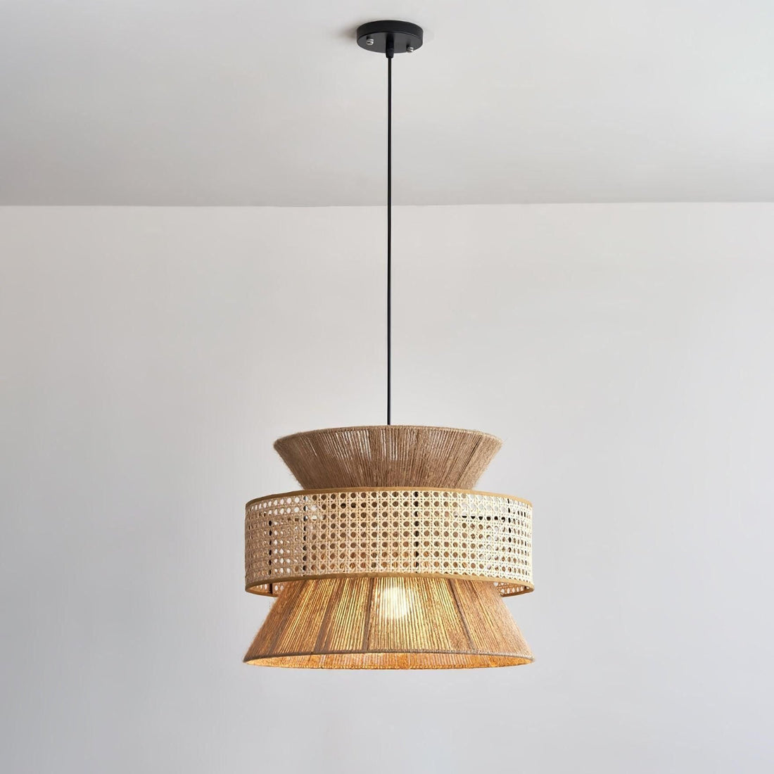 BambooLuxe Light - Italiensk bambus rattan hänglampa