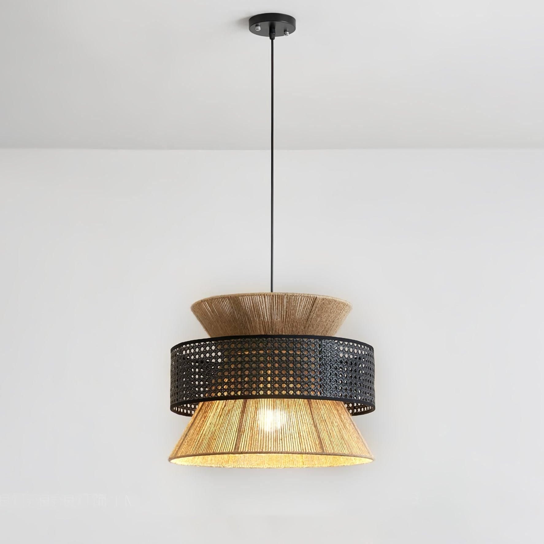 BambooLuxe Light - Italiensk bambus rattan hänglampa