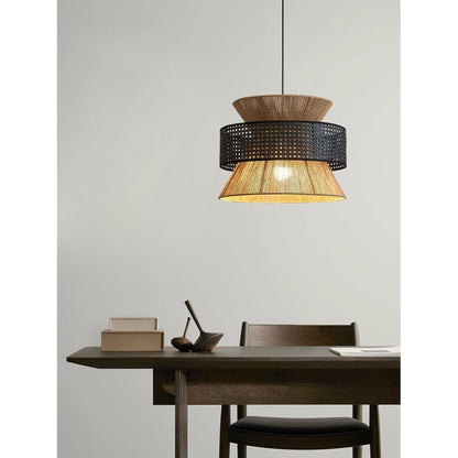 BambooLuxe Light - Italiensk bambus rattan hänglampa