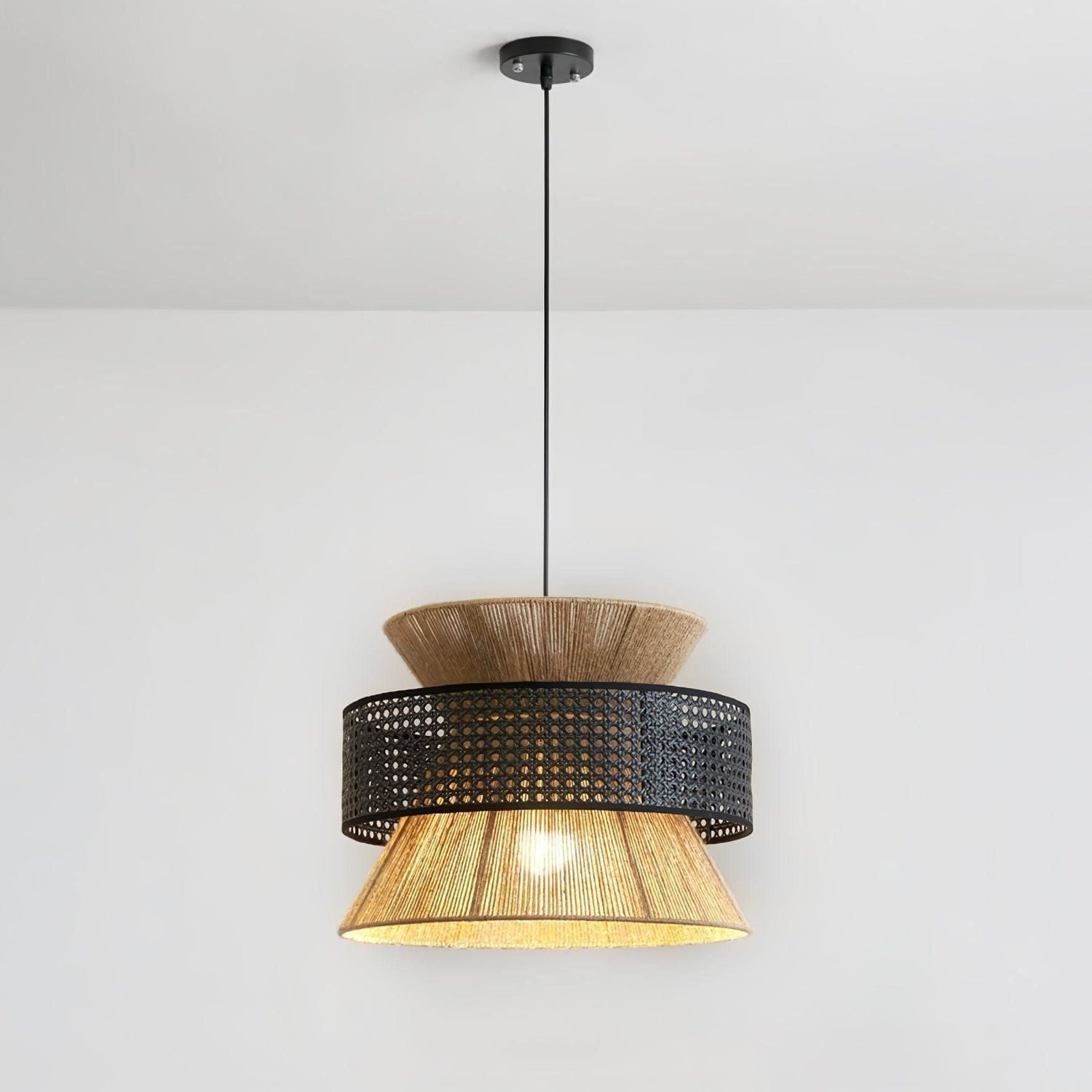 BambooLuxe Light - Italiensk bambus rattan hänglampa
