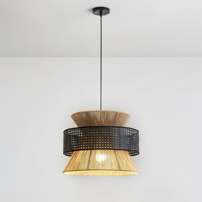 BambooLuxe Light - Italiensk bambus rattan hänglampa