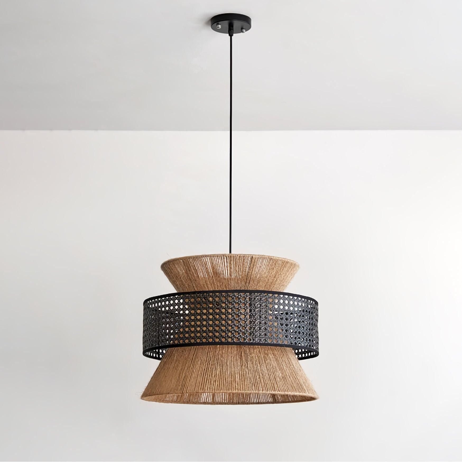 BambooLuxe Light - Italiensk bambus rattan hänglampa
