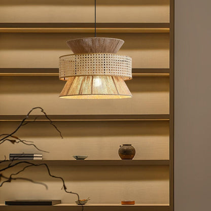 BambooLuxe Light - Italiensk bambus rattan hänglampa
