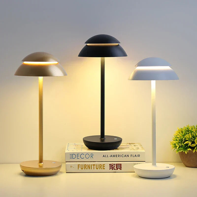 LumiFlex – Trådlös LED Bordslampa, Dimbar och Uppladdningsbar Nattlampa