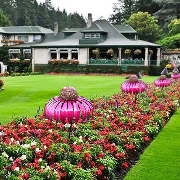 Fågelmatare Metall Blommor Trädgårdsdekoration