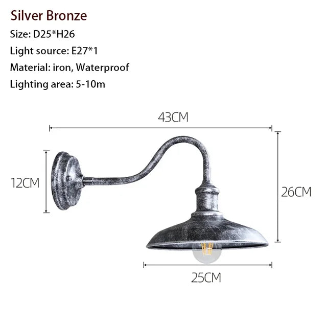 Luminoir Klassisk - Vattentålig Vintage Vägglampa