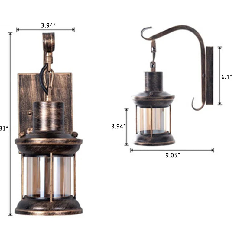 UrbanGlow - Industriell Vintage Vägglampa i Retro Stil för Loft, Café & Vardagsrum