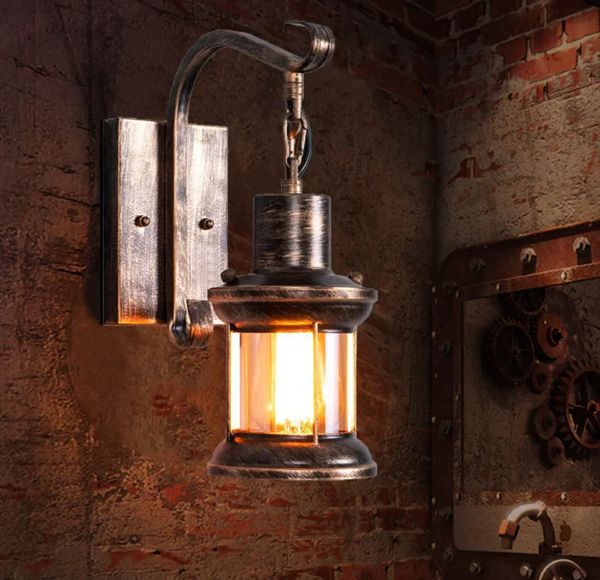 UrbanGlow - Industriell Vintage Vägglampa i Retro Stil för Loft, Café &amp; Vardagsrum