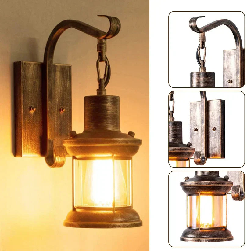 UrbanGlow - Industriell Vintage Vägglampa i Retro Stil för Loft, Café & Vardagsrum