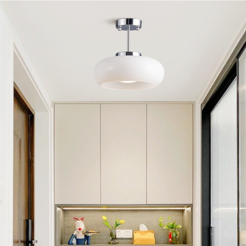 Vintage Rund Glas Taklampa