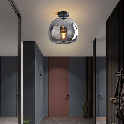 Moderna Taklampor med Retro Koppar och Glasdesign