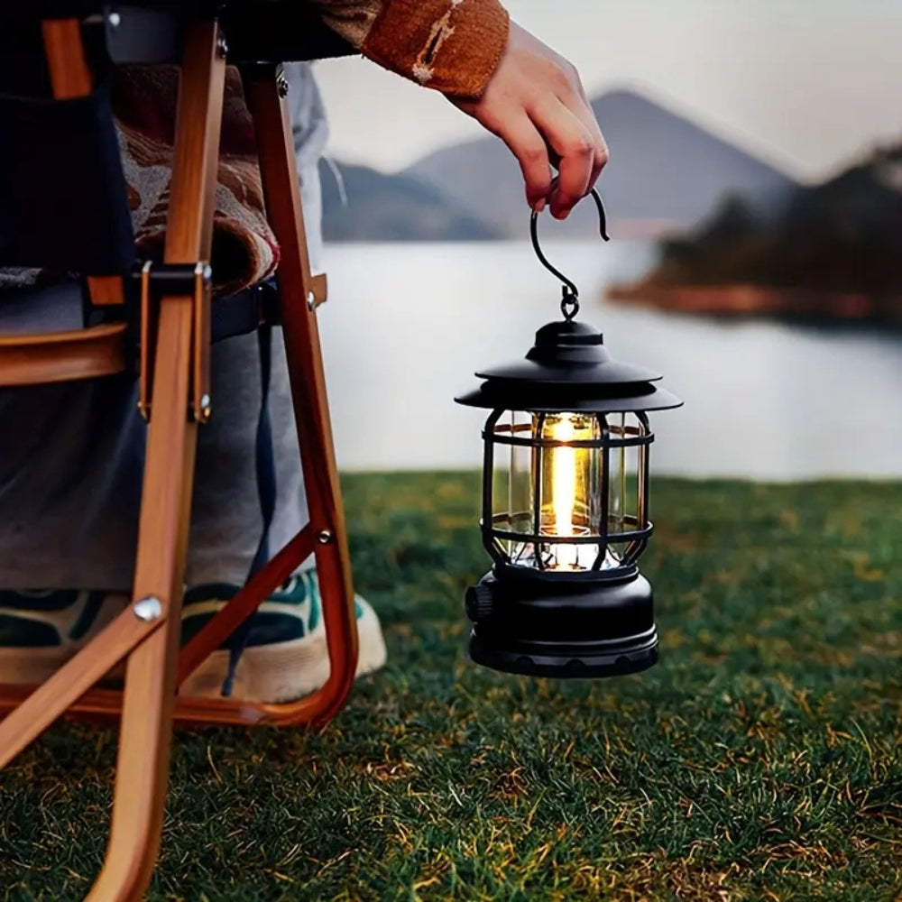 Retro Glow Camping Lantern Lamp