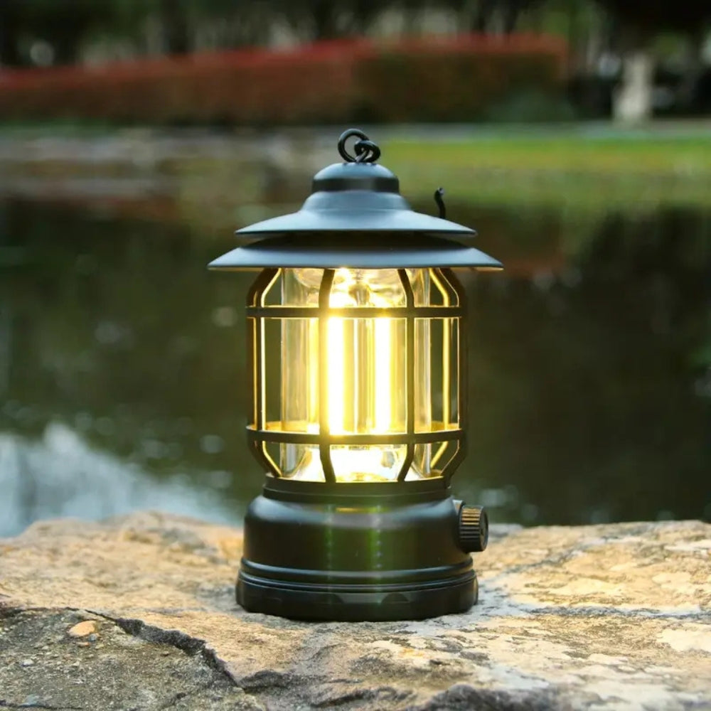 Retro Glow Camping Lantern Lamp