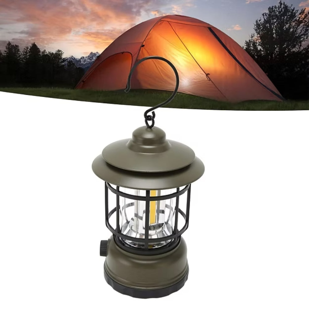 Retro Glow Camping Lantern Lamp