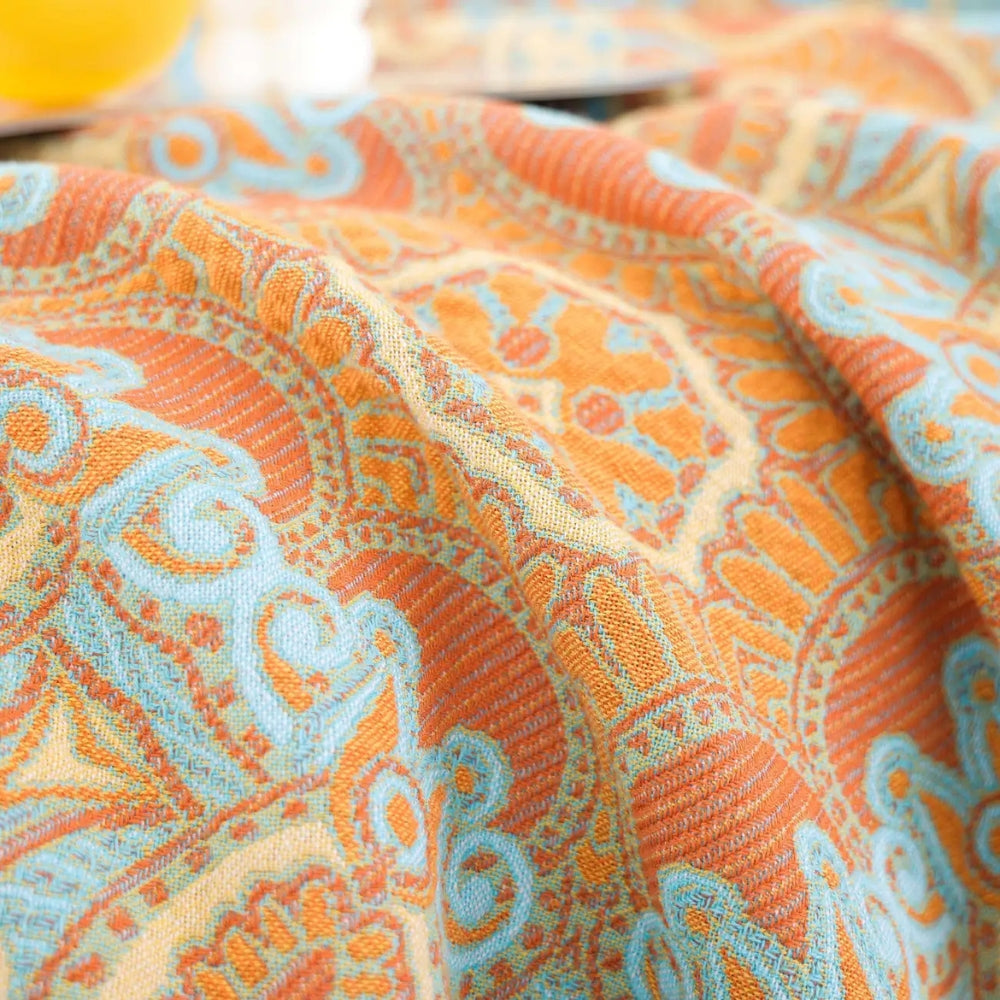 Reversibel Paisley Bohemisk Bomullsfilt