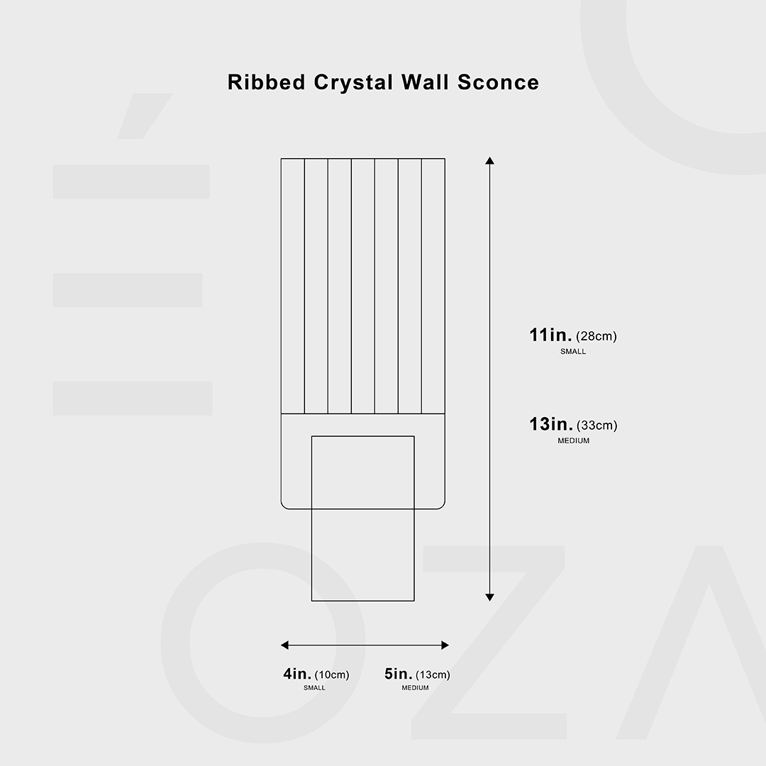 RibbedLux - Modern Kristall Vägglampa
