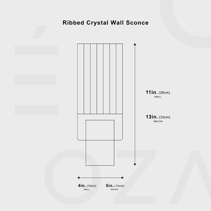 RibbedLux - Modern Kristall Vägglampa